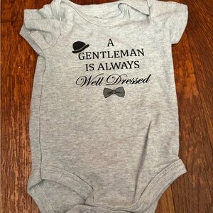 Stylish Gray Bodysuit for Little Gentlemen